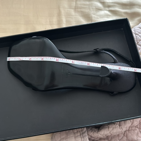 ALEXANDER WANG 85mm Ivy Sliding Logo Satin Sandals EU37 - Picture 9 of 9